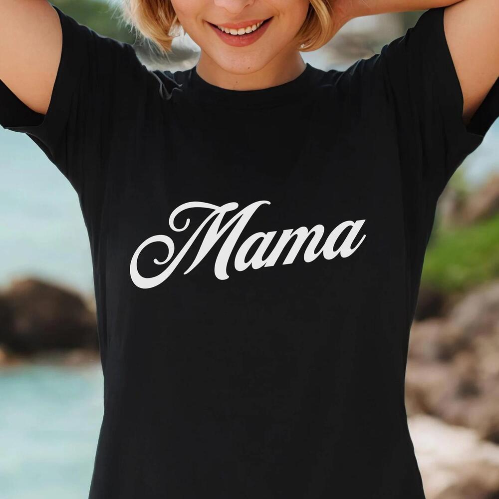 Mama Tee Shirt, Mineral Washed T Shirt, Very Cool Stone Washed Look